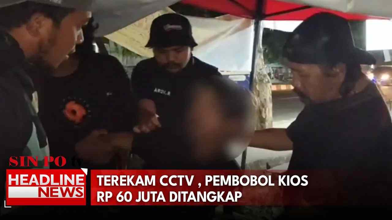 Terekam CCTV , Pembobol Kios Rp 60 Juta Ditangkap