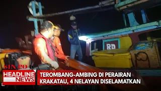 Terombang-Ambing di Perairan Krakatau, 4 Nelayan Diselamatkan