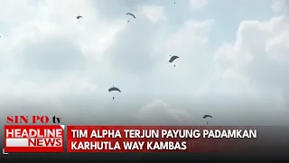 Tim Alpha Terjun Payung Padamkan Karhutla Way Kambas