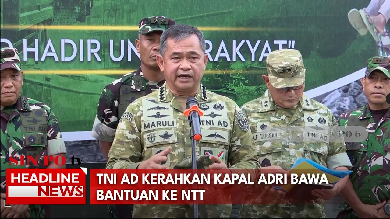 TNI AD Kerahkan Kapal Adri Bawa Bantuan Ke NTT