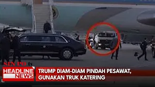 Trump Diam-Diam Pindah Pesawat, Gunakan Truk Katering