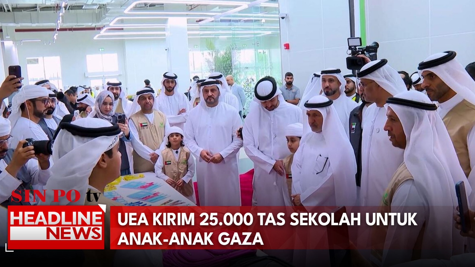 UEA Kirim 25.000 Tas Sekolah Untuk Anak-Anak Gaza