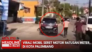 Viral! Mobil Seret Motor Ratusan Meter, Di Kota Palembang