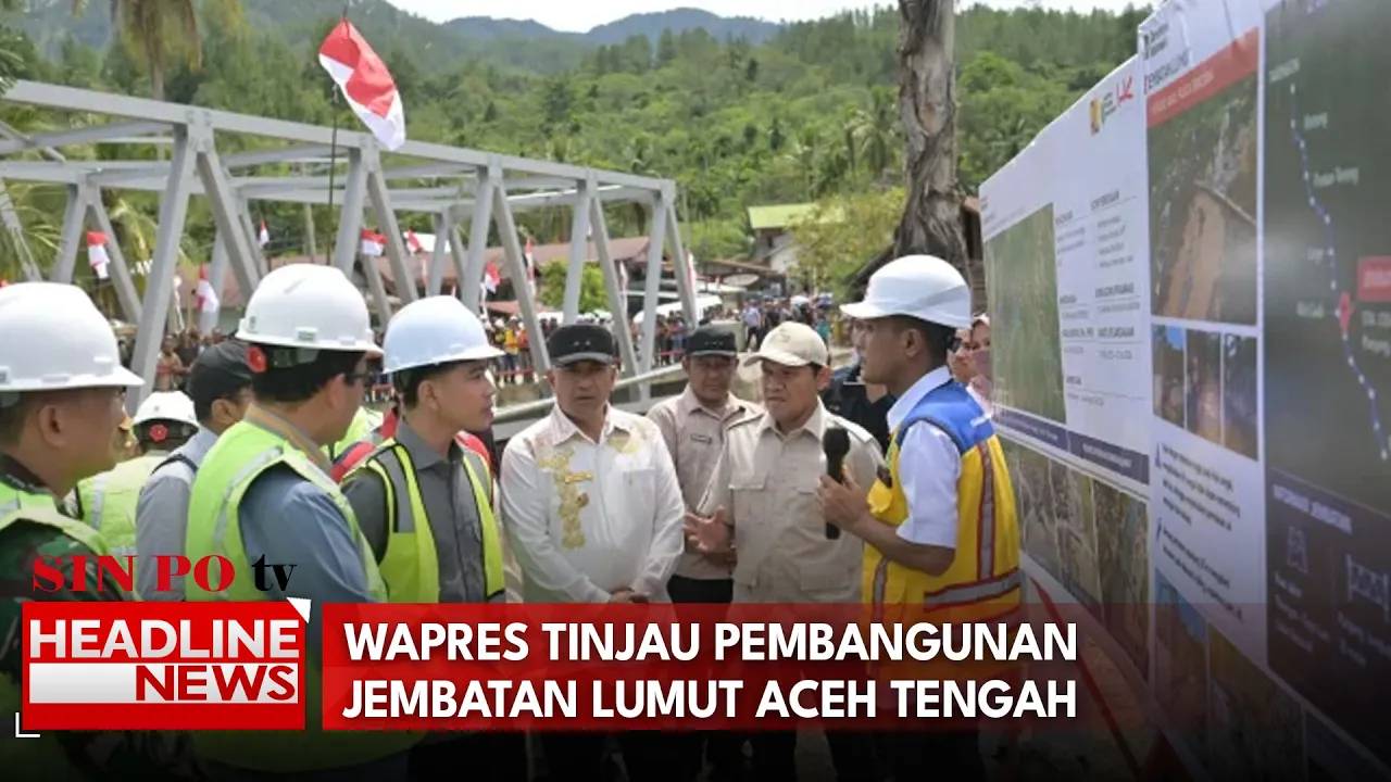 Wapres Tinjau Pembangunan Jembatan Lumut Aceh Tengah