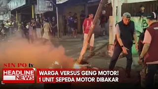Warga Versus Geng Motor! 1 Unit Sepeda Motor Dibakar