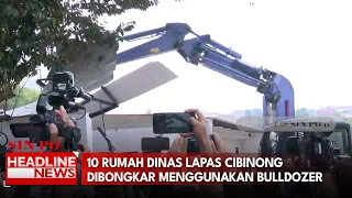 10 Rumah Dinas Lapas Cibinong Dibongkar Menggunakan Bulldozer