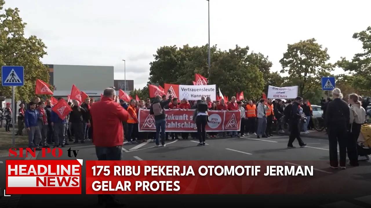 175 Ribu Pekerja Otomotif Jerman Gelar Protes