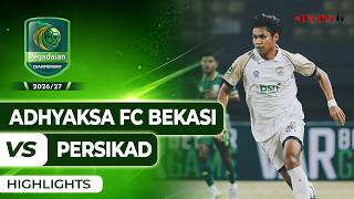 Adhyaksa FC Bekasi VS PERSIKAD - Highlights | Pegadaian Championship 2026/27 #Pekan2