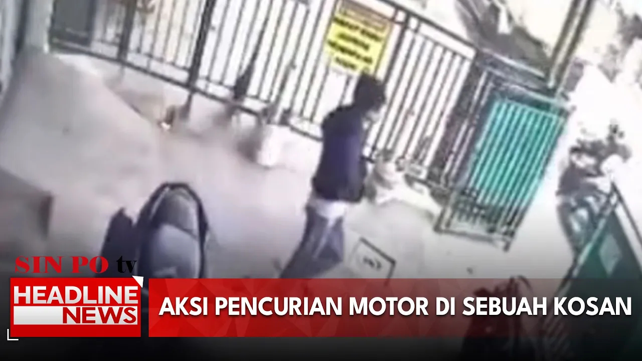 Aksi Pencurian Motor di Sebuah Kosan