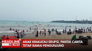 Anak Krakatau Erupsi, Pantai Carita Tetap Ramai Pengunjung