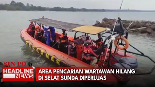 Area Pencarian Wartawan Hilang di Selat Sunda Diperluas