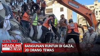 Bangunan Runtuh Di Gaza, 20 Orang Tewas