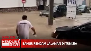 Banjir Rendam Jalanan di Tunisia