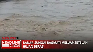 Banjir Sungai Bagmati Meluap Setelah Hujan Deras