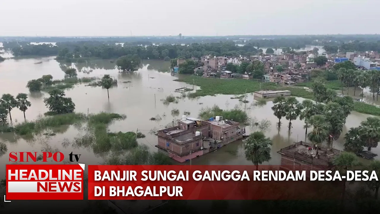 Banjir Sungai Gangga Rendam Desa-Desa di Bhagalpur