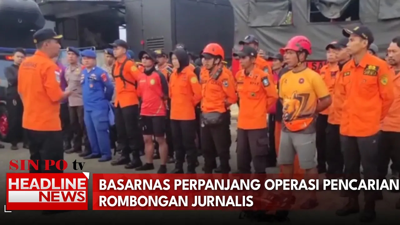 Basarnas Perpanjang Operasi Pencarian Rombongan Jurnalis