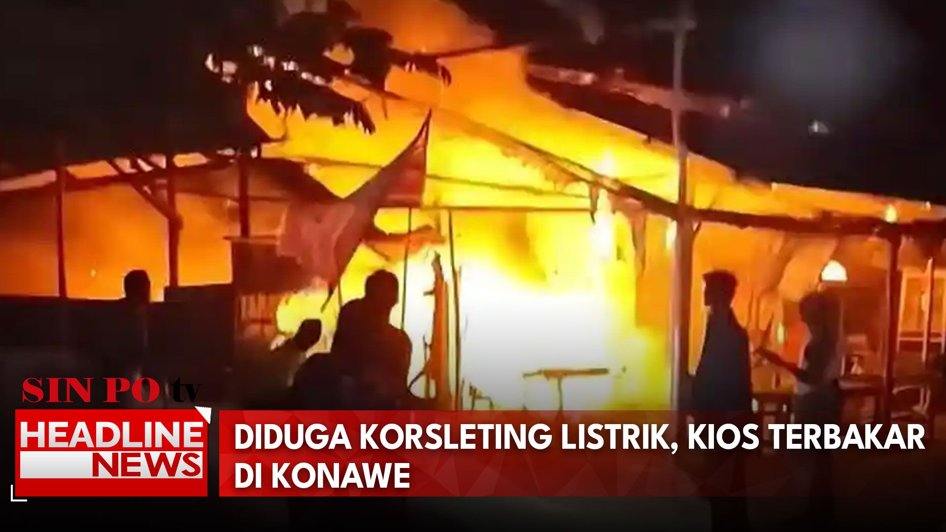 Diduga Korsleting Listrik, Kios Terbakar di Konawe