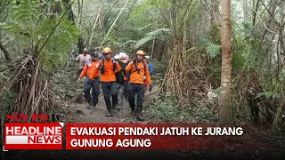 Evakuasi Pendaki Jatuh ke Jurang Gunung Agung