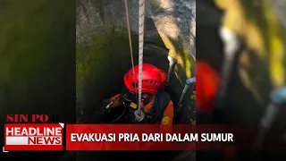 Evakuasi Pria Dari Dalam Sumur