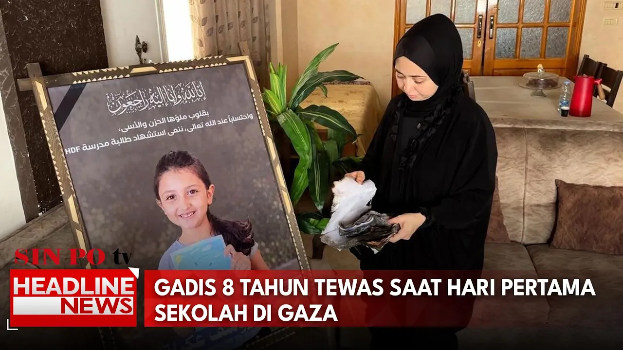 Gadis 8 Tahun Tewas Saat Hari Pertama Sekolah di Gaza