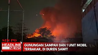 Gunungan Sampah Dan 1 Unit Mobil Terbakar, Di Duren Sawit