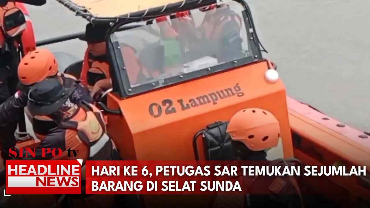 Hari Ke 6, Petugas SAR Temukan Sejumlah Barang Di Selat Sunda