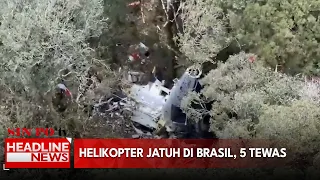 Helikopter Jatuh di Brasil, 5 Tewas