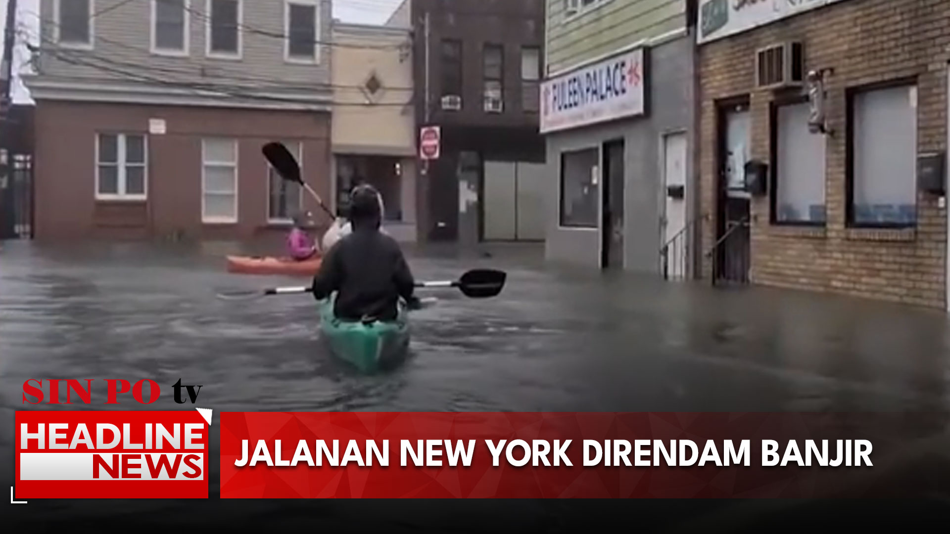 Jalanan New York Direndam Banjir