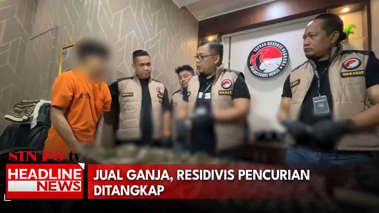 Jual Ganja, Residivis Pencurian Ditangkap