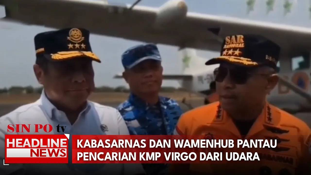Kabasarnas dan Wamenhub Pantau Pencarian KMP Virgo Dari Udara
