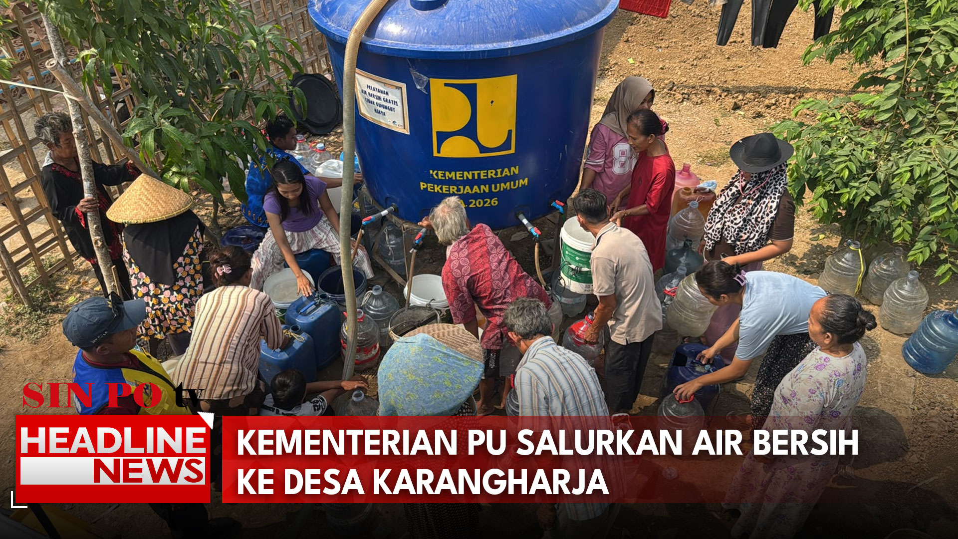 Kementerian PU Salurkan Air Bersih ke Desa Karangharja