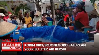 Kodim 0813/Bojonegoro Salurkan 200 Ribu Liter Air Bersih