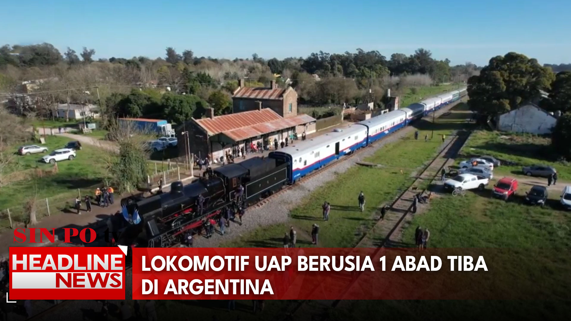 Lokomotif Uap Berusia 1 Abad Tiba di Argentina