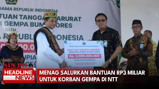 Menag Salurkan Bantuan Rp3 Miliar Untuk Korban Gempa Di NTT