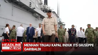 Menhan Tinjau Kapal Induk ITS Giuseppe Garibaldi