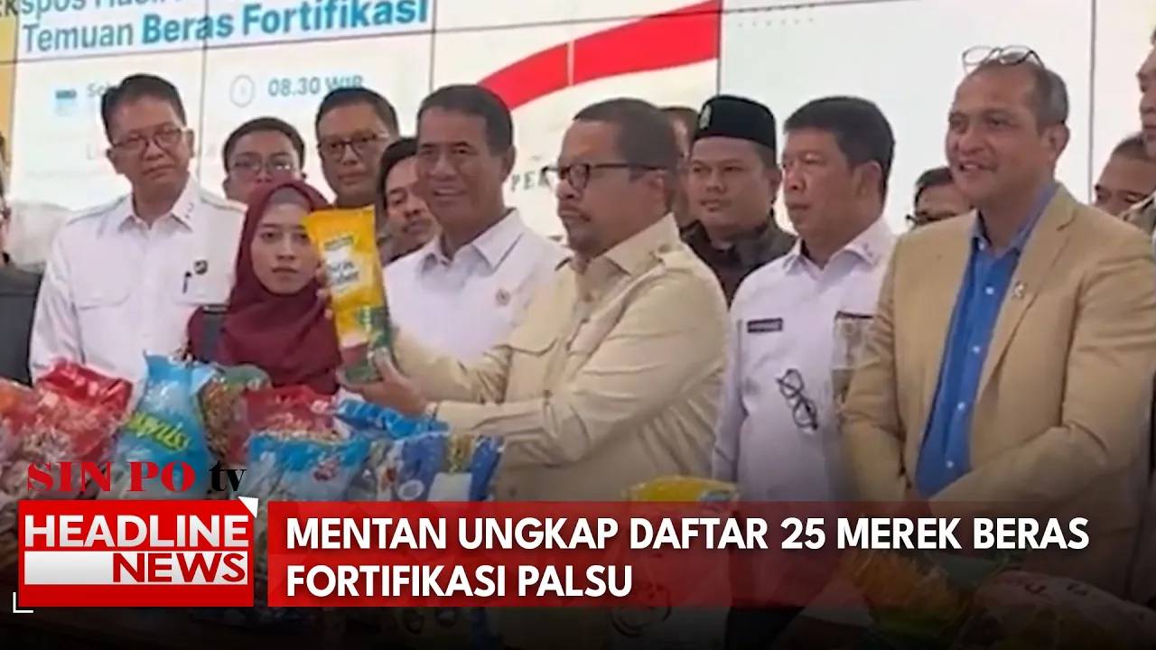 Mentan Ungkap Daftar 25 Merek Beras Fortifikasi Palsu