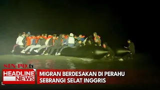 Migran Berdesakan Di Perahu Sebrangi Selat Inggris