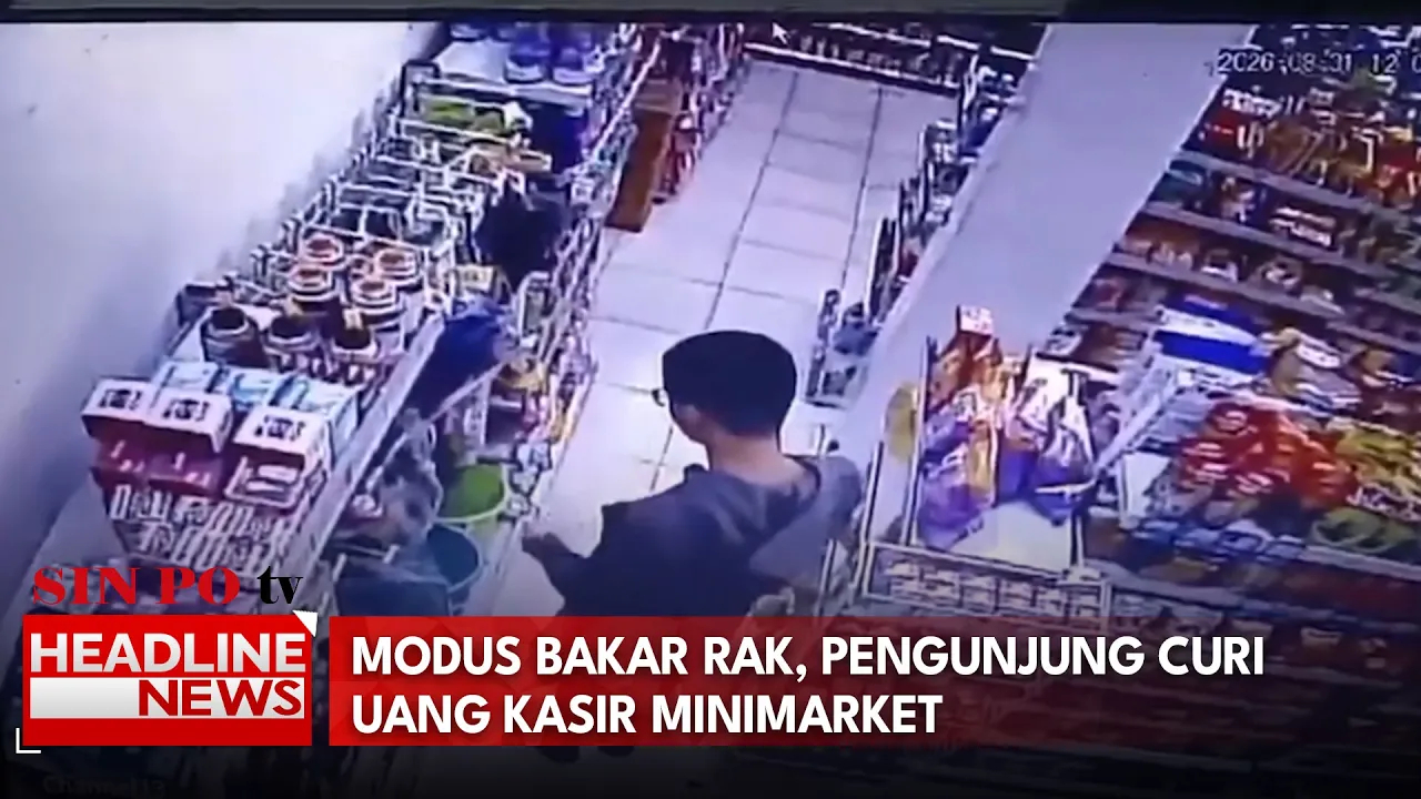 Modus Bakar Rak, Pengunjung Curi Uang Kasir Minimarket