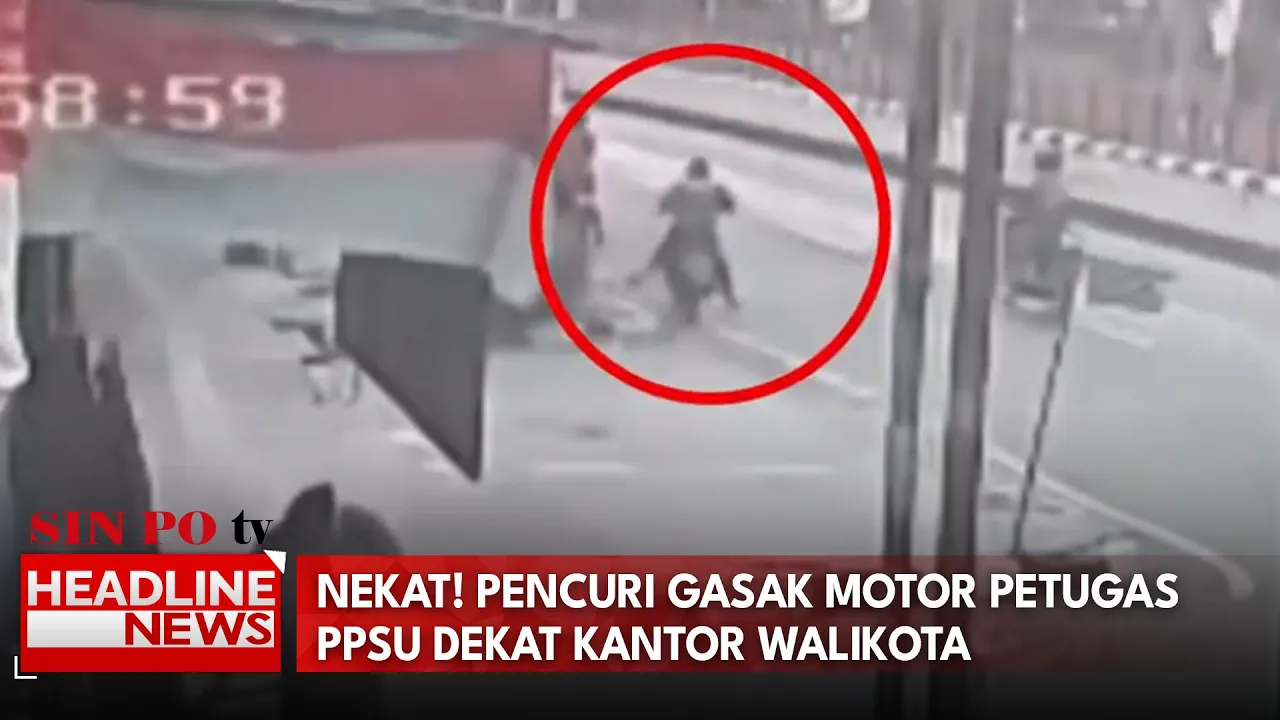Nekat! Pencuri Gasak Motor Petugas PPSU Dekat Kantor Walikota