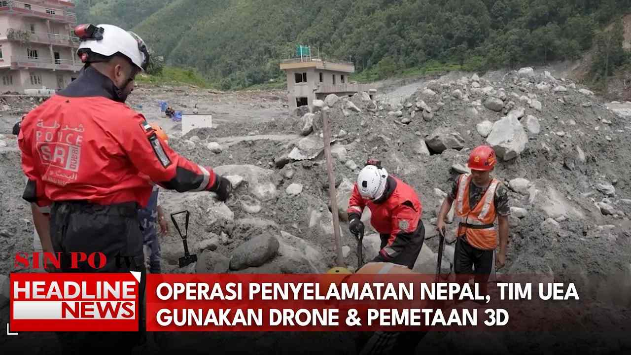 Operasi Penyelamatan Nepal, Tim UEA Gunakan Drone & Pemetaan 3D