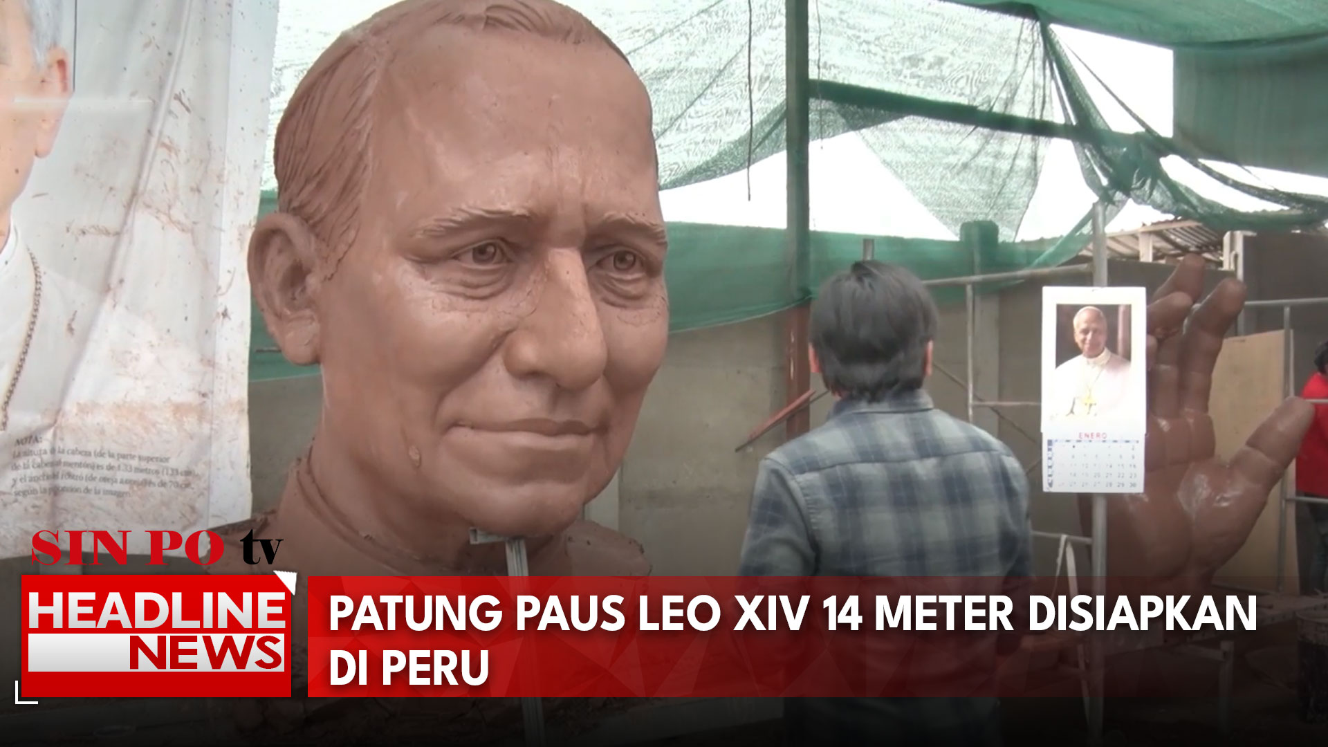 Patung Paus Leo XIV 14 Meter Disiapkan di Peru