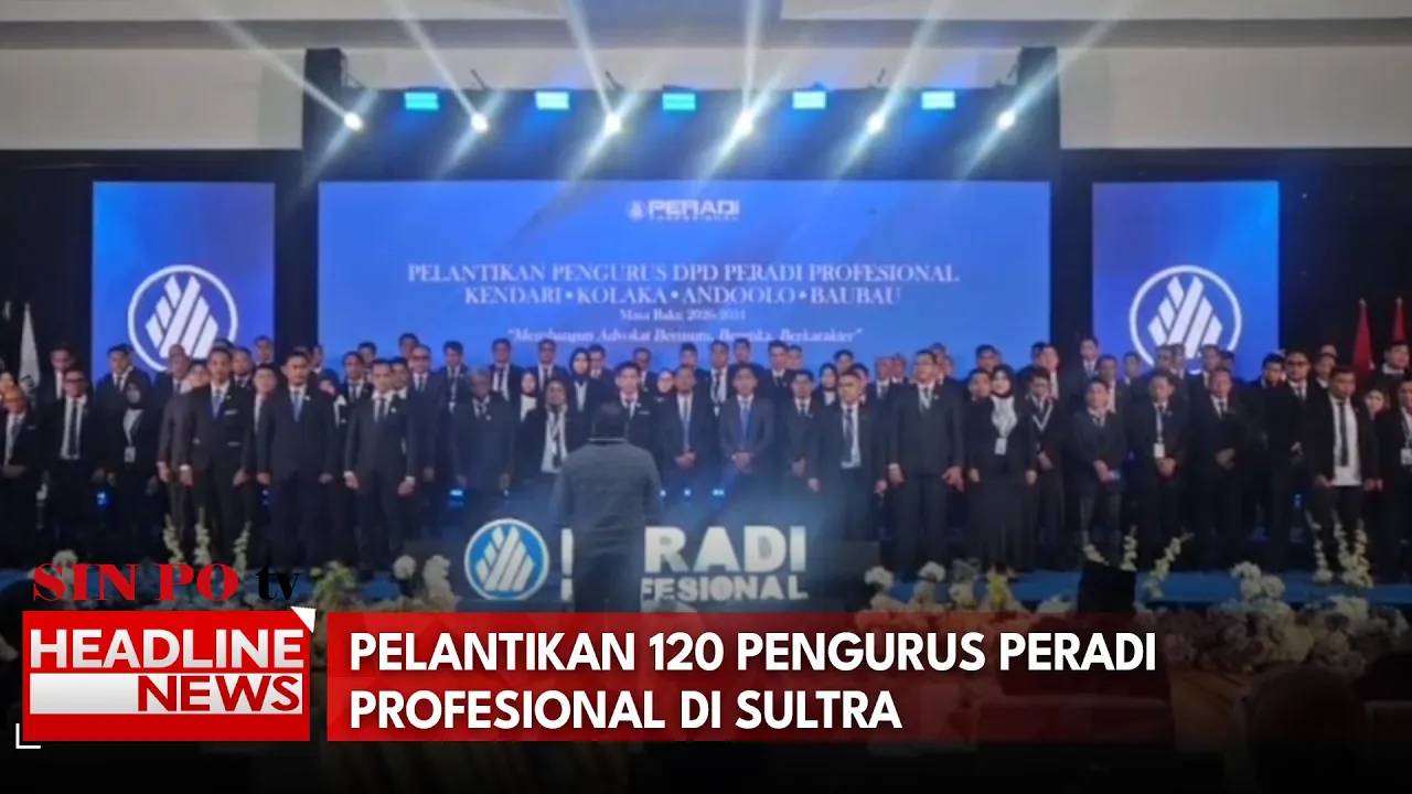 PELANTIKAN 120 PENGURUS PERADI PROFESIONAL DI SULTRA