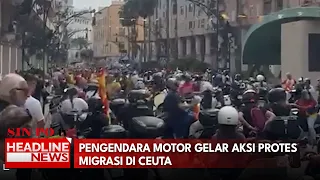 Pengendara Motor Gelar Aksi Protes Migrasi Di Ceuta
