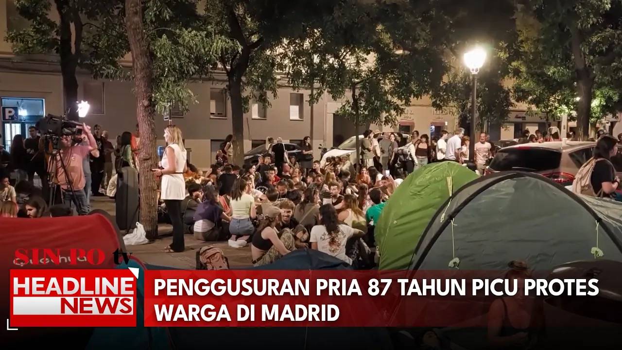 Penggusuran Pria 87 Tahun Picu Protes Warga di Madrid