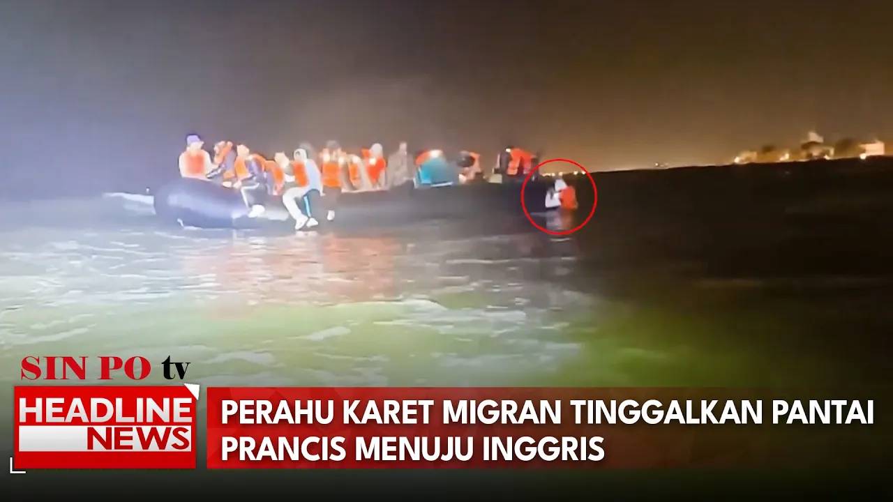 Perahu Karet Migran Tinggalkan Pantai Prancis Menuju Inggris