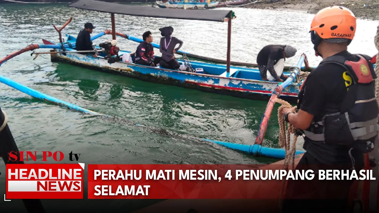 Perahu Mati Mesin, 4 Penumpang Berhasil Selamat