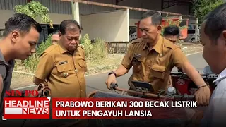 Prabowo Berikan 300 Becak Listrik Untuk Pengayuh Lansia