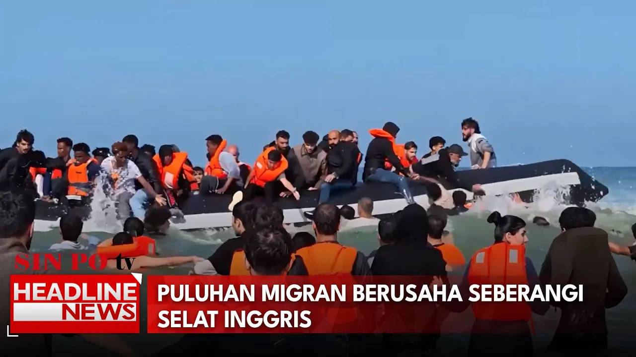 Puluhan Migran Berusaha Seberangi Selat Inggris