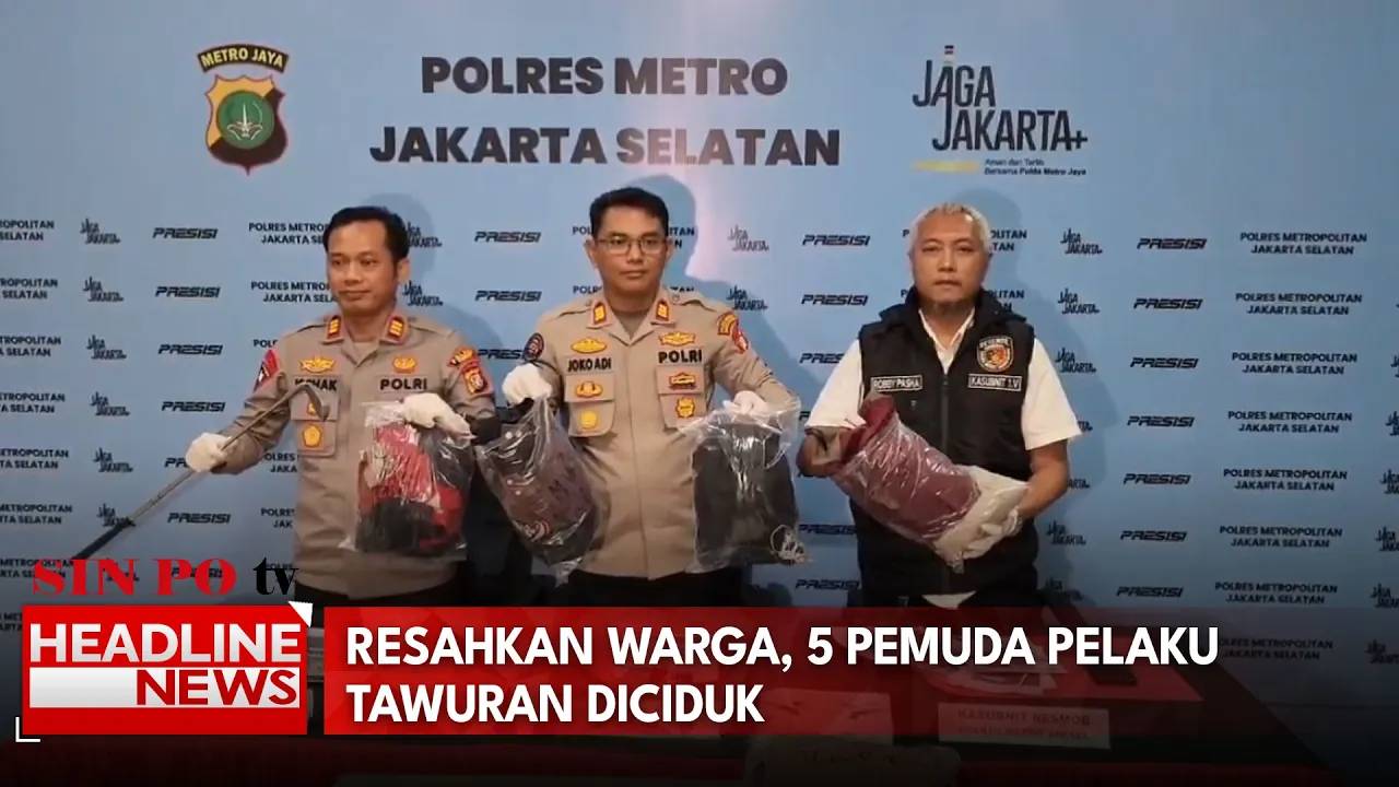 Resahkan Warga, 5 Pemuda Pelaku Tawuran Diciduk
