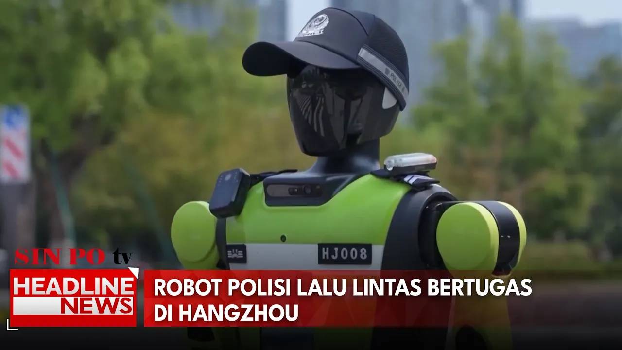 Robot Polisi Lalu Lintas Bertugas di Hangzhou